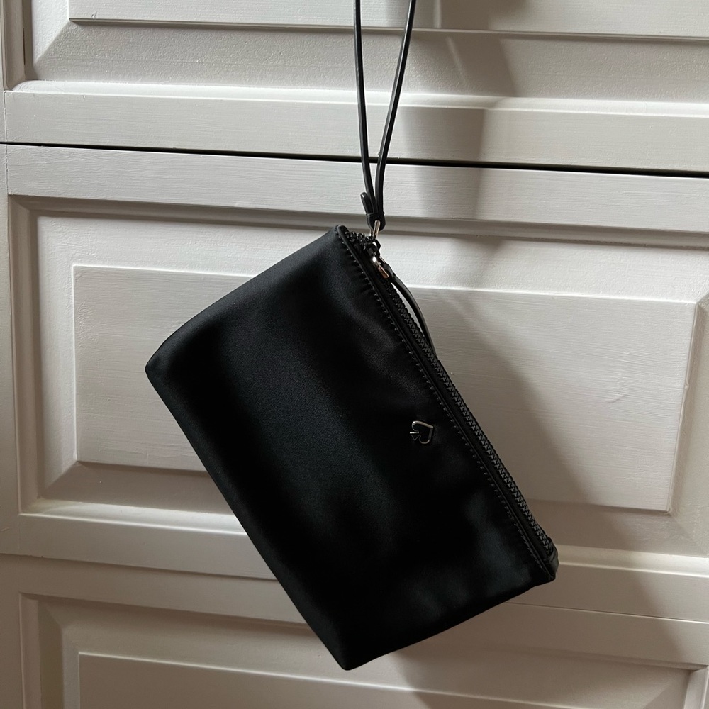 Kate Spade Nylon Wristlet with Silver Hardware
